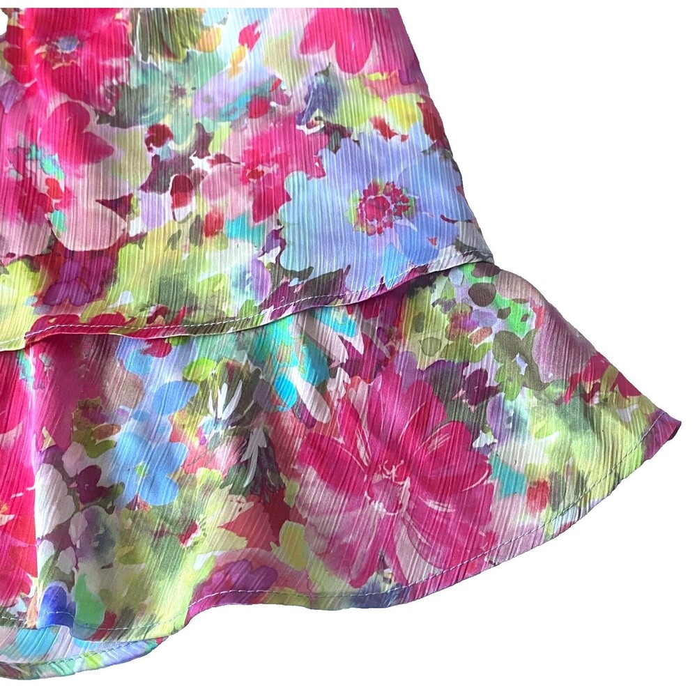 Zara Pink Multicolor Floral Wrap Mini Dress - Picture 9 of 16